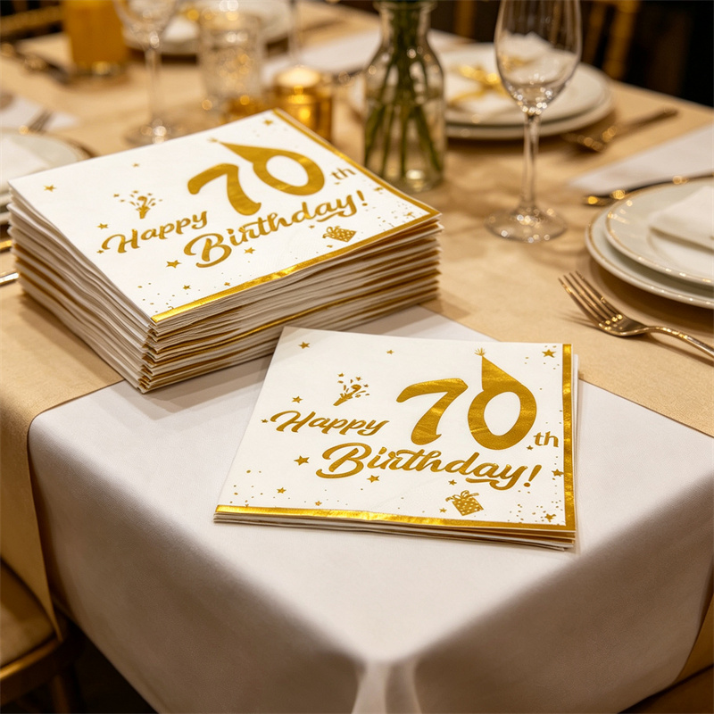 Table Number Gold - 10 Buah Serbet Selamat Ulang Tahun