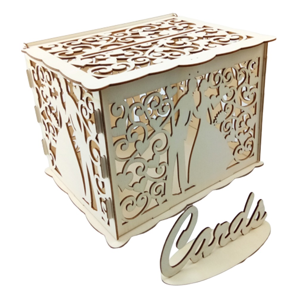Kotak Kartu Pernikahan Kayu Be - Wedding Card Box ulasan dan harga